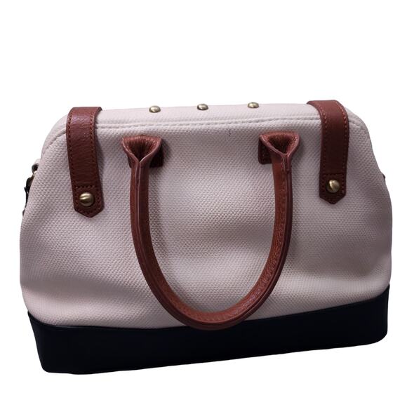 Elegant Cream and Brown Crossbody Bag - Picture 4 of 12